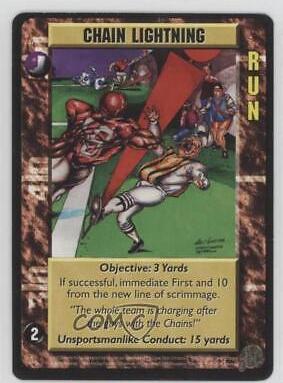 Chain Lightning Football Cards 1995 Upper Deck Gridiron Fantasy