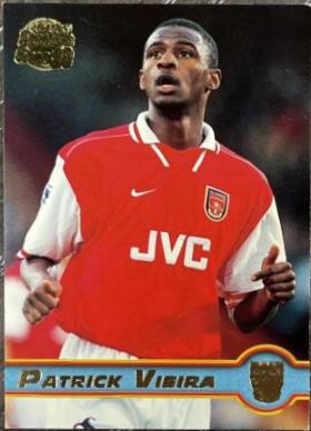 Patrick Vieira #1 Soccer Cards 1997 Merlin Premier Gold