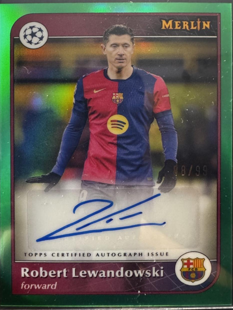 Robert Lewandowski [Green] #AU-RL Prices | 2024 Topps Merlin UEFA ...