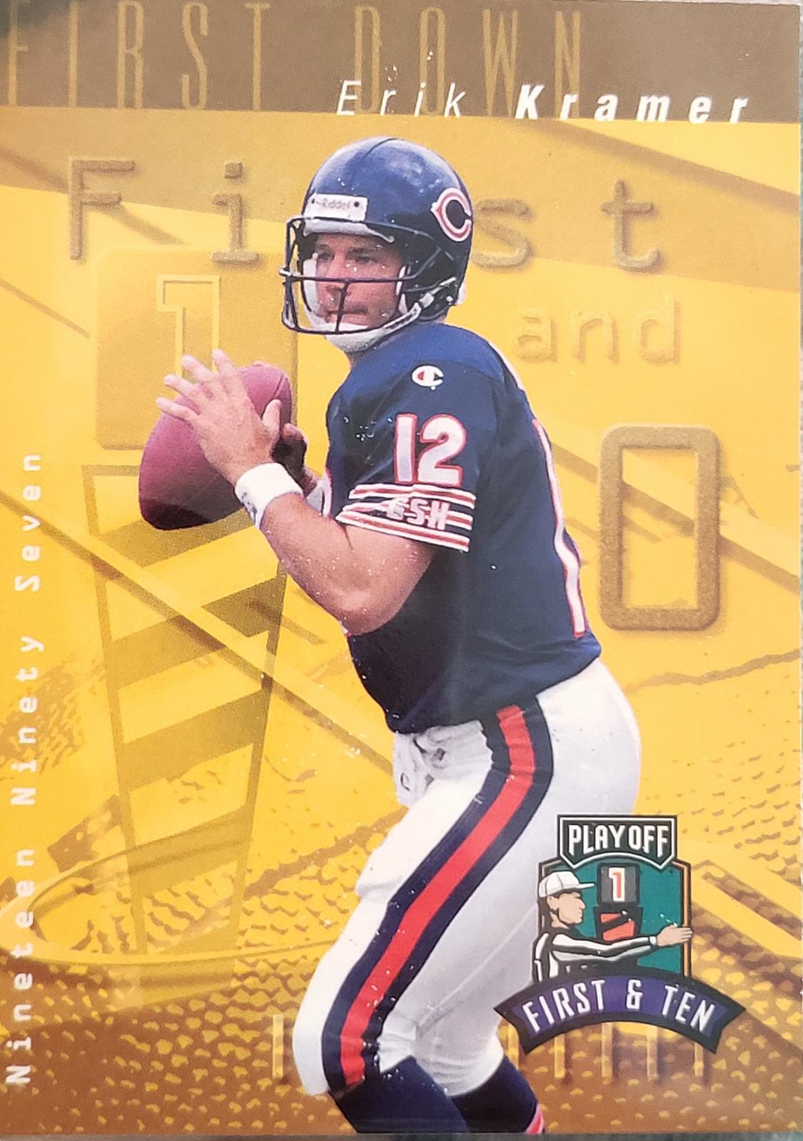 Erik Kramer #93 Football Cards 1997 Playoff 1st & 10