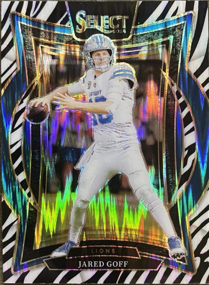 Jared Goff [Zebra Prizm] #36 Prices | 2024 Panini Select