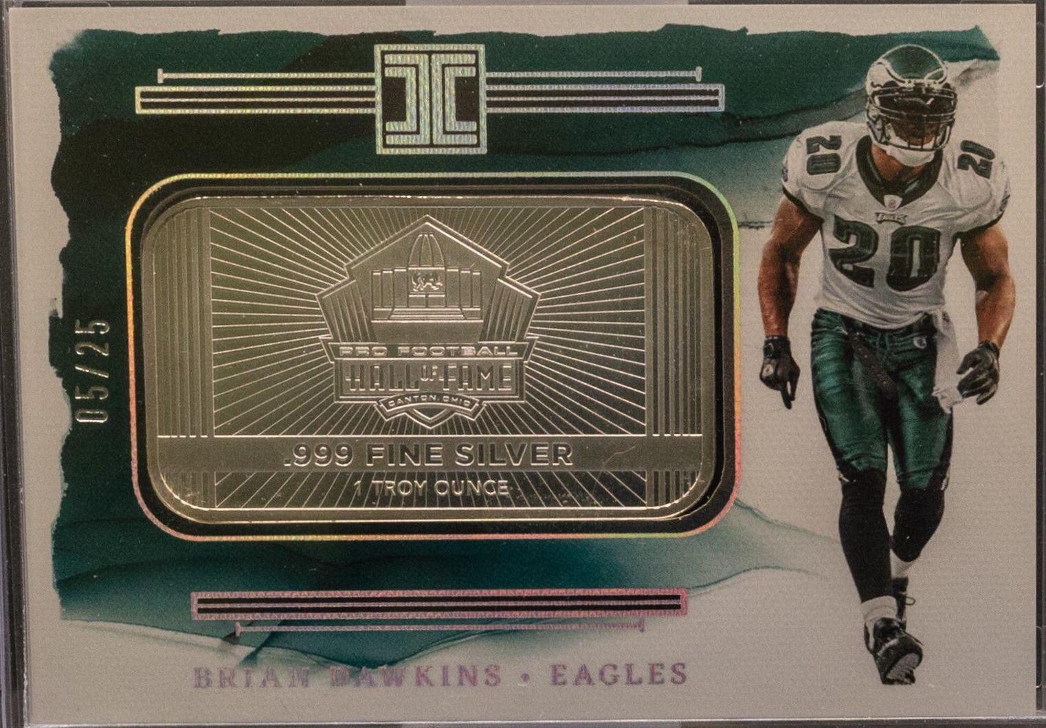 Brian Dawkins #6 Football Cards 2023 Panini Impeccable Silver Hall of Fame