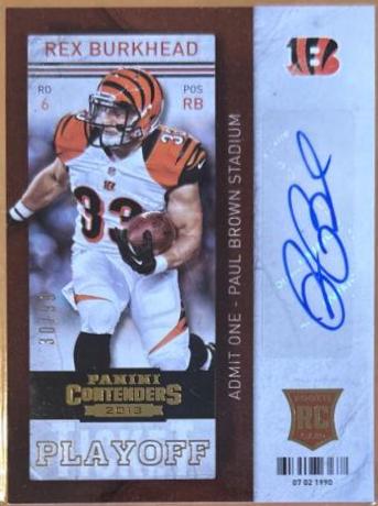 Rex Burkhead [With Ball Autograph Playoff Ticket] #175