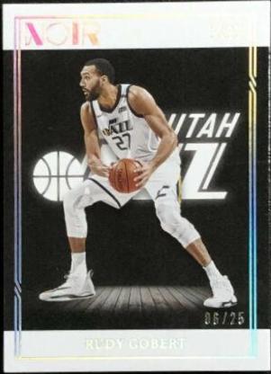 Rudy Gobert #4 Basketball Cards 2020 Panini Noir