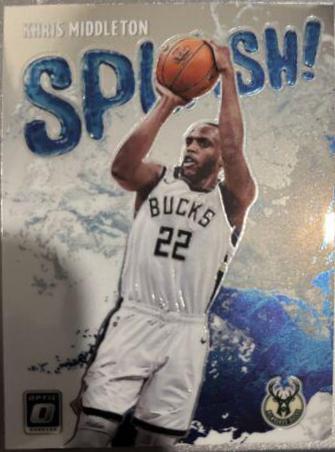 Khris Middleton #9 Basketball Cards 2021 Panini Donruss Optic Splash