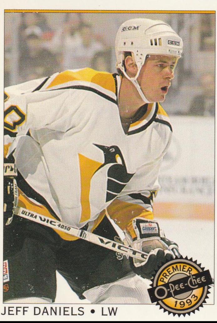 Jeff Daniels #58 Hockey Cards 1993 O-Pee-Chee Premier
