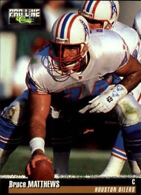 Bruce Matthews #10 Football Cards 1995 Pro Line