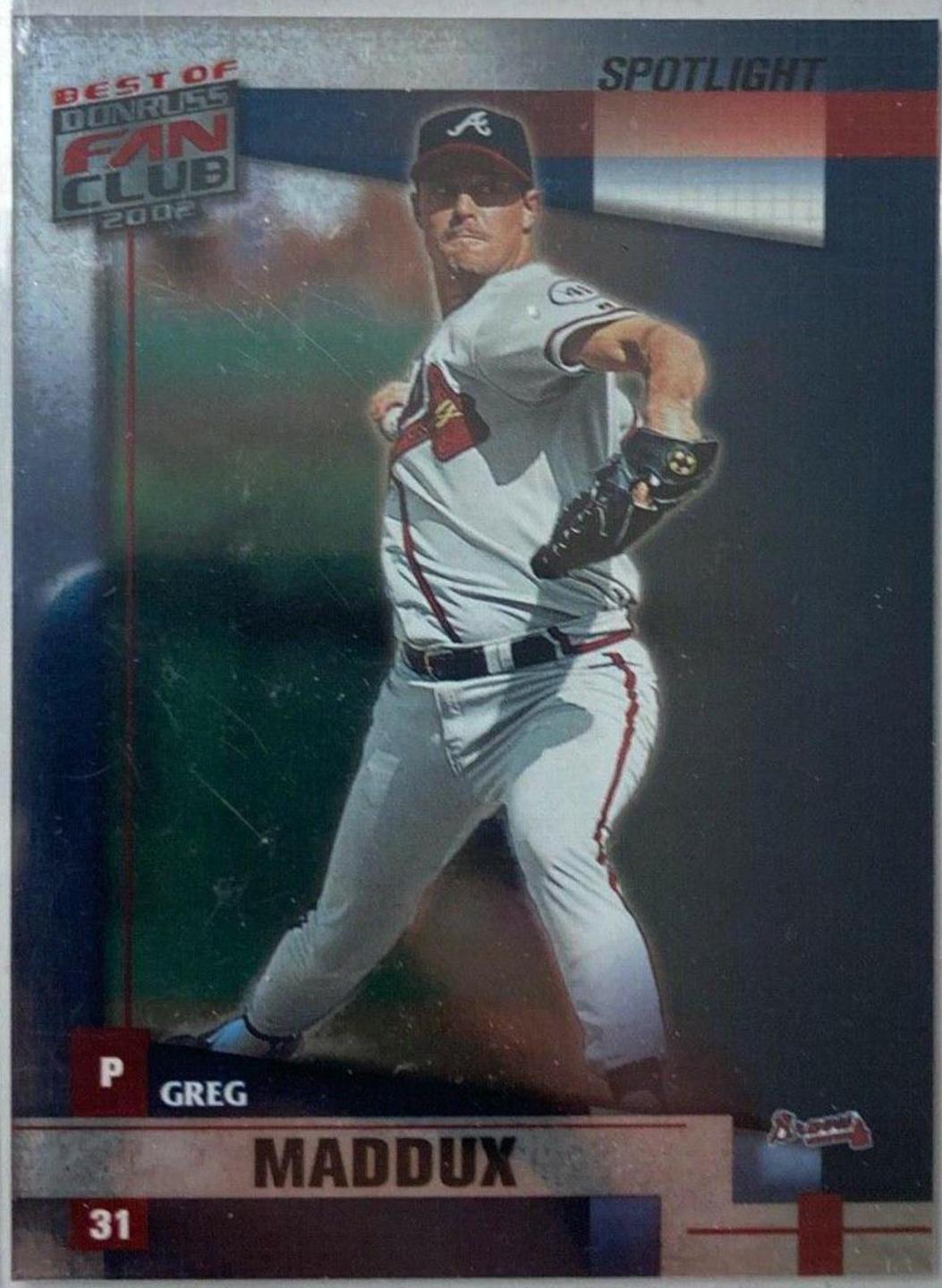 Greg Maddux #154 Baseball Cards 2002 Donruss Best of Fan Club