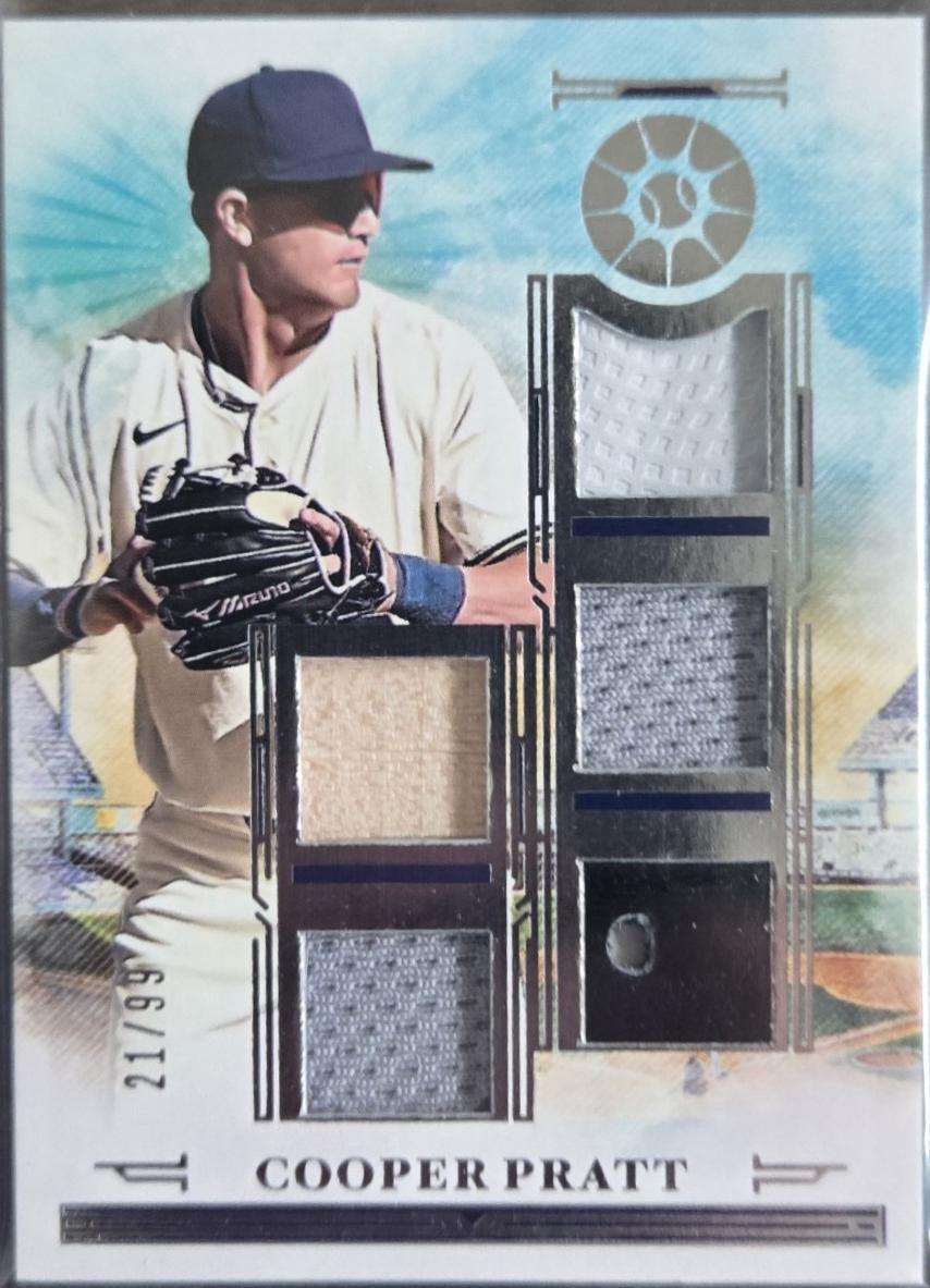 Cooper Pratt #5 2025 Panini Boys of Summer Baseball Five Tool Player Materials