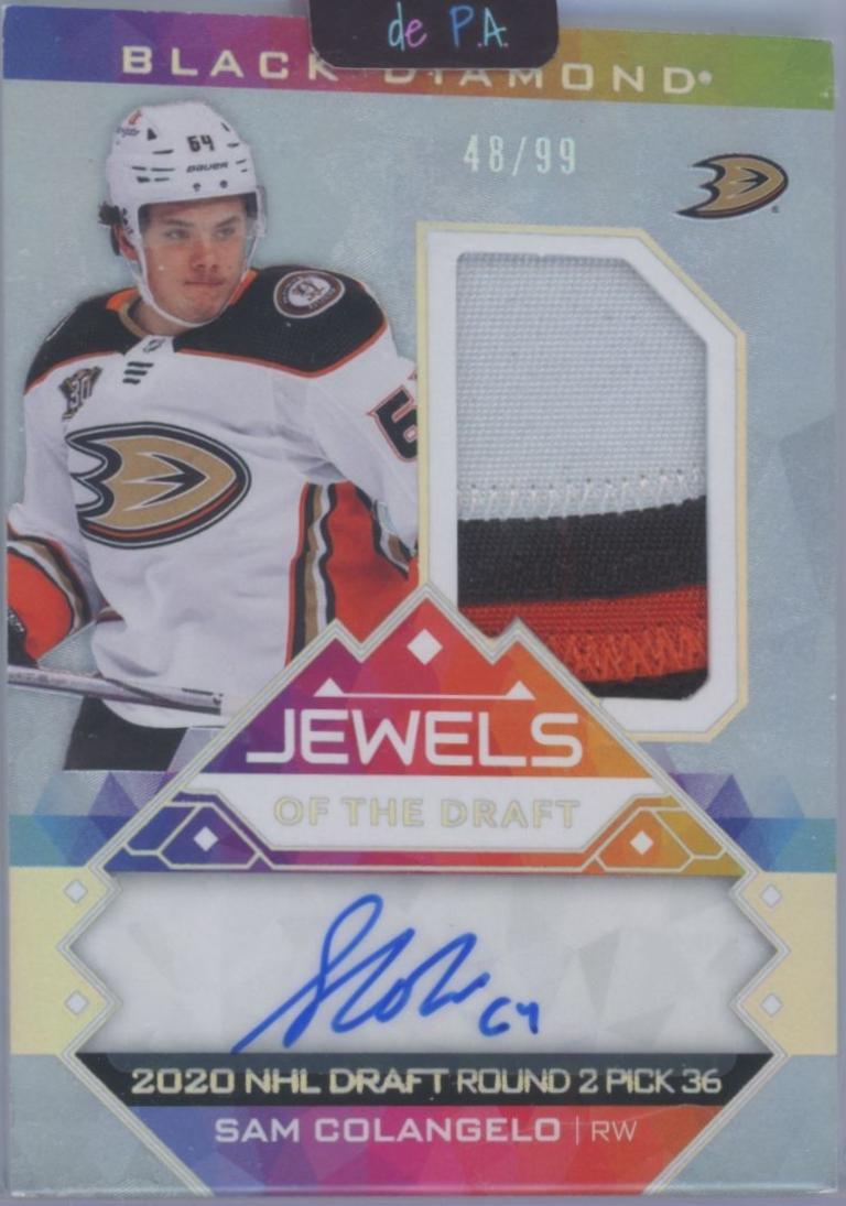 Sam Colangelo #JD-SC Hockey Cards 2024 Upper Deck Black Diamond Jewels of the Draft Rookie