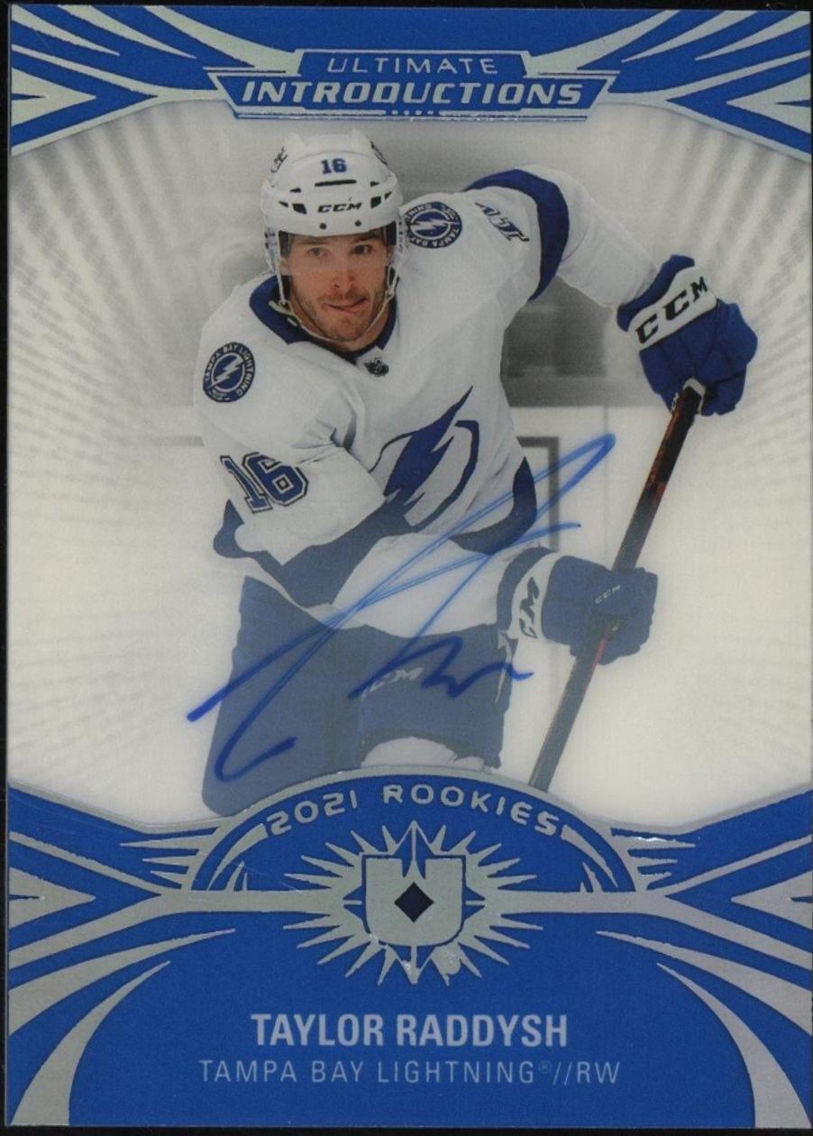 Taylor Raddysh #UI-49 2021 Ultimate Collection Introductions Autographs Hockey