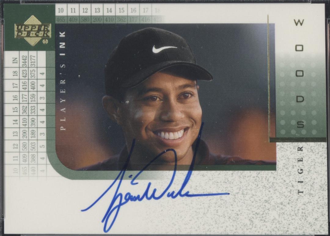 Tiger Woods #TW Golf Cards 2001 Upper Deck Player's Ink