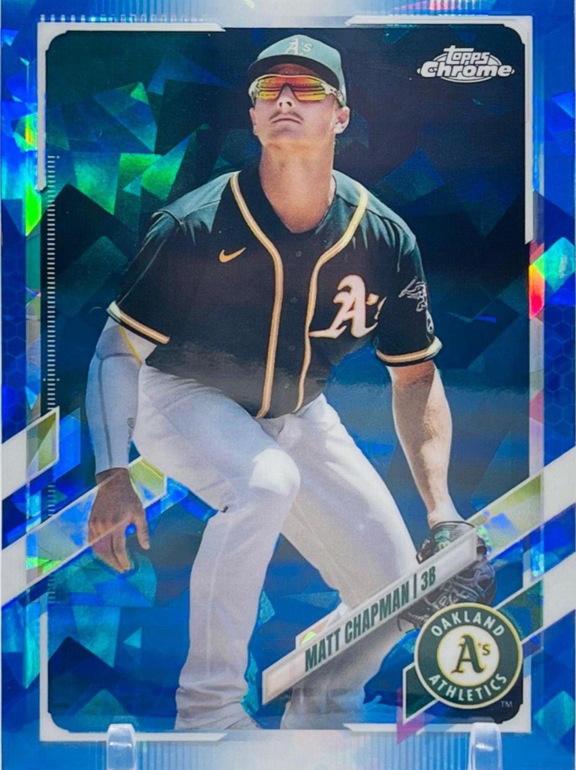 Matt Chapman #3 Baseball Cards 2021 Topps Chrome Sapphire