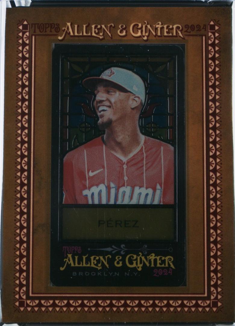 Eury Perez #18 Baseball Cards 2024 Topps Allen & Ginter Stained Glass Mini