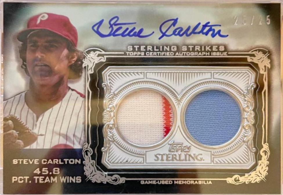 Steve Carlton #STAR-SC Baseball Cards 2020 Topps Sterling Seasons Autographs Relics