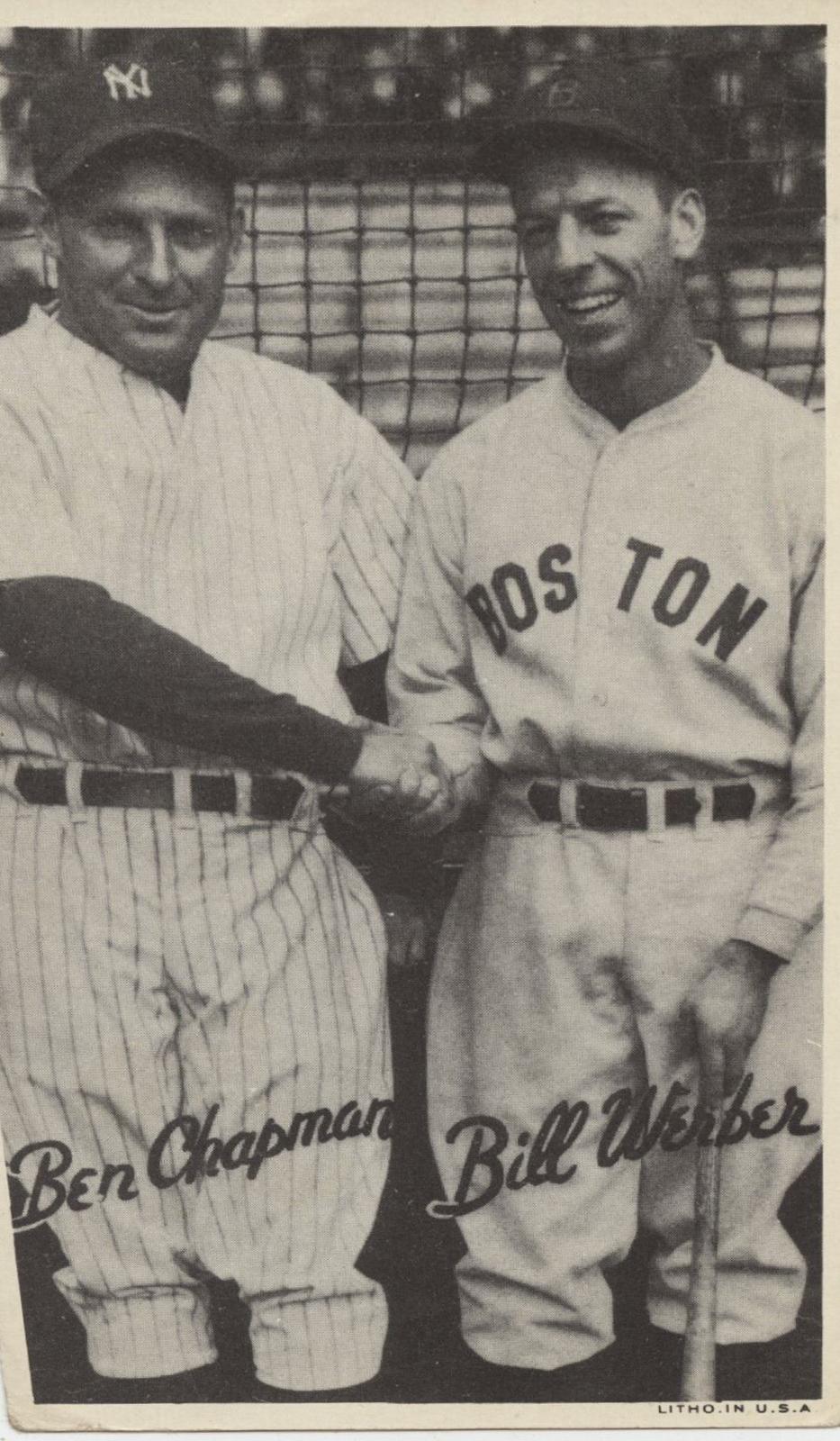 Ben Chapman, Bill Werber Baseball Cards 1936 Goudey Premiums Type 1