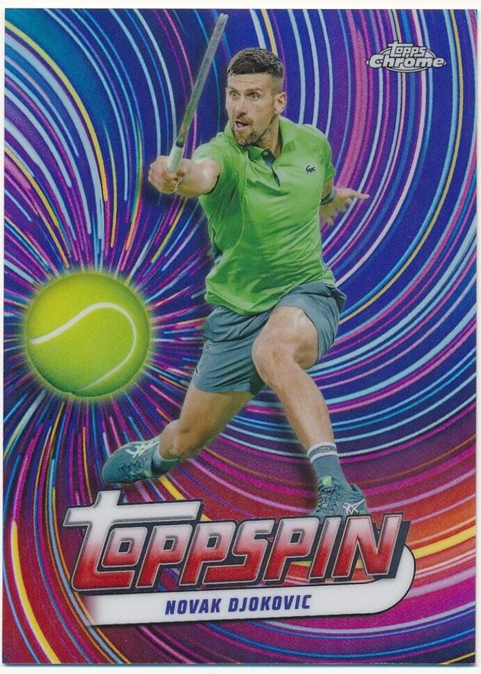 Novak Djokovic #TSP-ND Tennis Cards 2024 Topps Chrome Toppspin