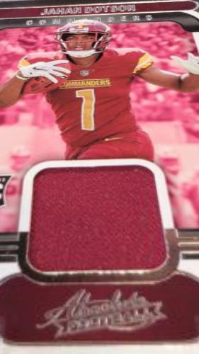 Jahan Dotson #ARM-10 Football Cards 2022 Panini Absolute Rookie Materials