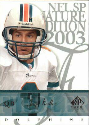 Jay Fiedler #39 Football Cards 2003 SP Signature