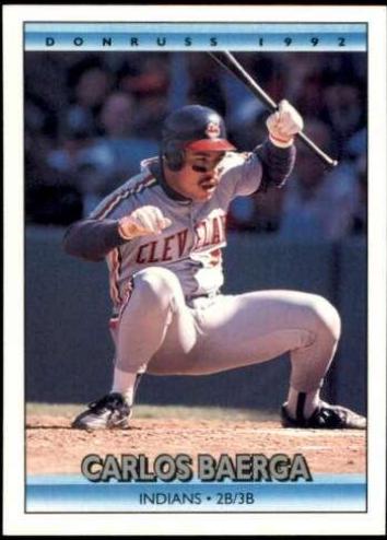 Carlos Baerga #120 Baseball Cards 1992 Donruss