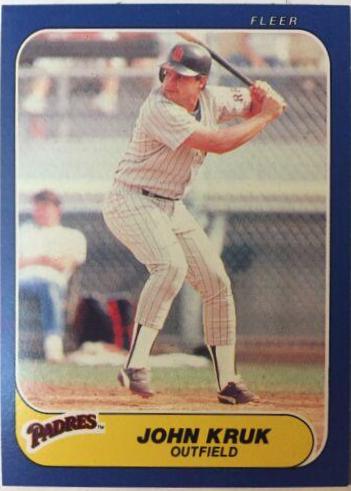 John Kruk #U-61 Baseball Cards 1986 Fleer Update