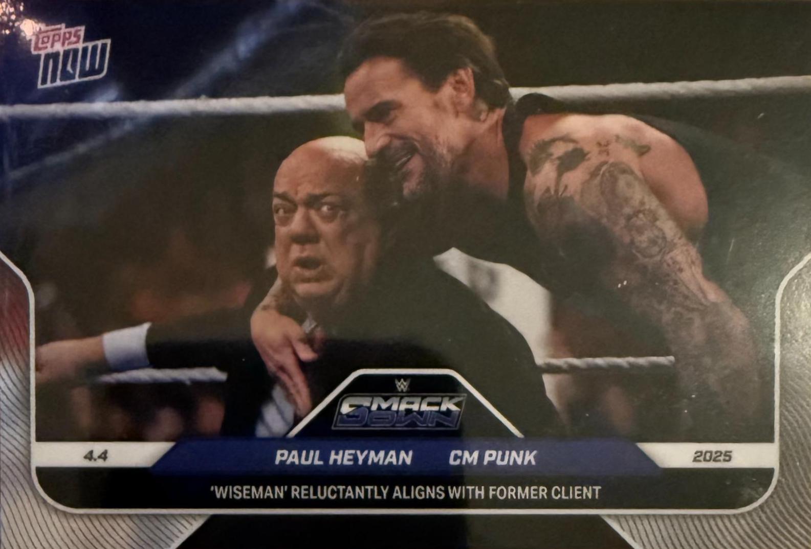 Paul Heyman/CM Punk #36 Wrestling Cards 2025 Topps Now WWE