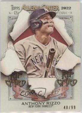 Anthony Rizzo #RC-ARI Baseball Cards 2022 Topps Allen & Ginter Rip Cards