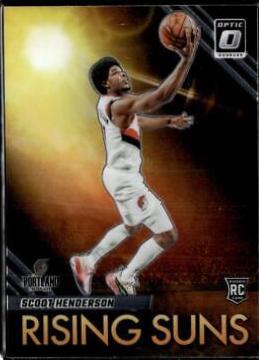 Scoot Henderson #17 Basketball Cards 2023 Donruss Optic Rising Suns