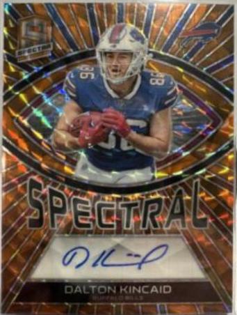Dalton Kincaid #35 Football Cards 2023 Panini Spectra Rookie Autograph Neon Orange