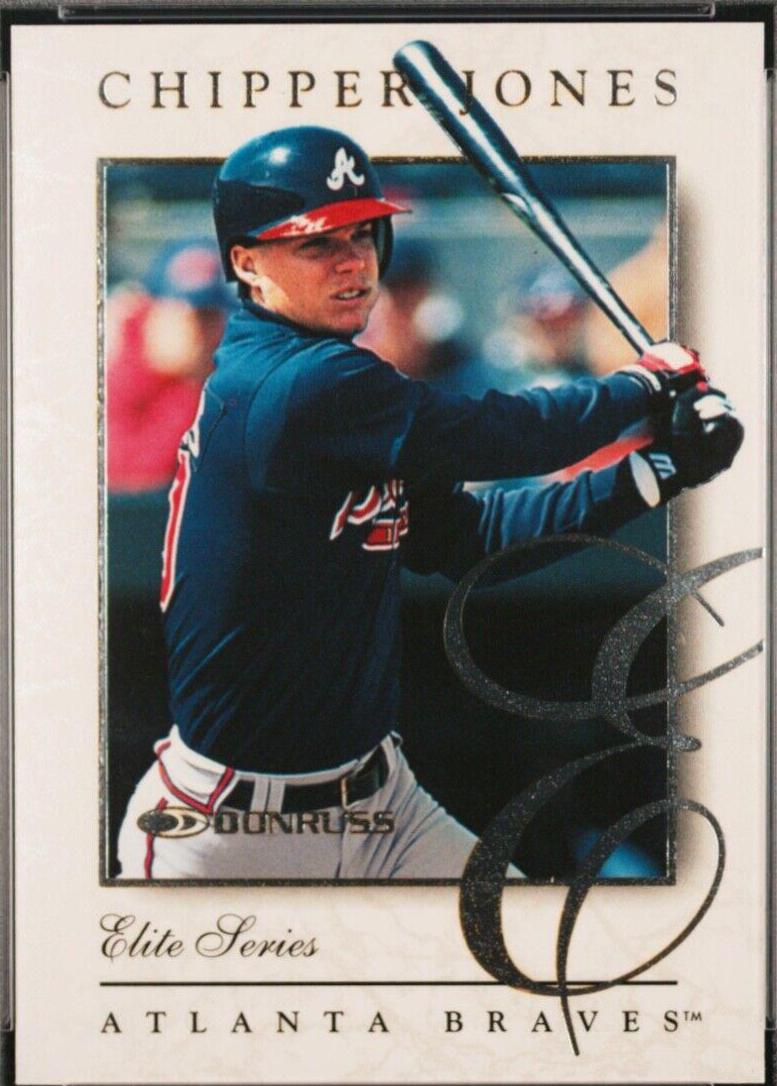 Chipper Jones #5 Baseball Cards 1997 Panini Donruss Elite Inserts