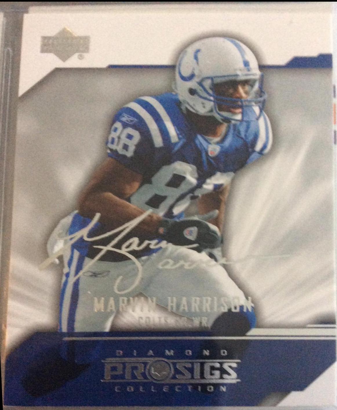 Marvin Harrison #37 Football Cards 2004 Upper Deck Diamond Pro Sigs