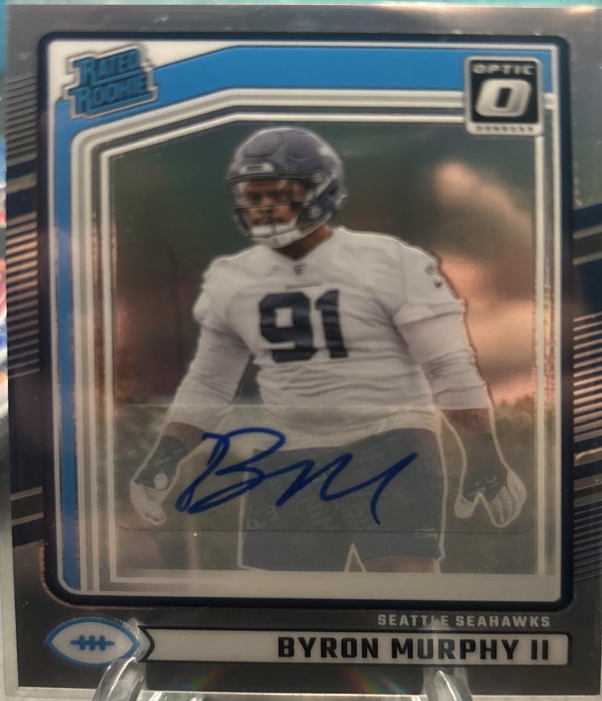 Byron Murphy II #321 Football Cards 2024 Panini Donruss Optic Rated Rookie Preview Autograph