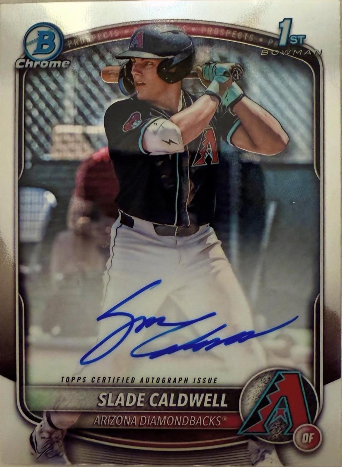 Slade Caldwell #CPA-SC Baseball Cards 2025 Bowman Chrome Prospect Autograph