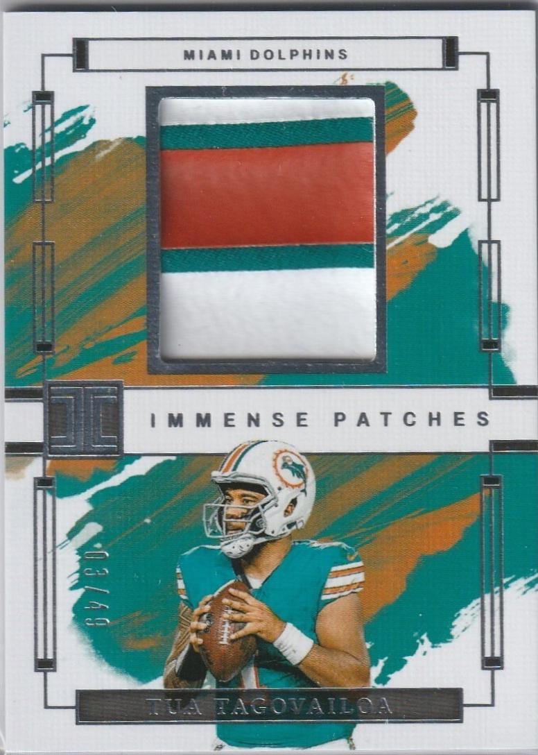Tua Tagovailoa #12 Football Cards 2024 Panini Impeccable Immense Patch
