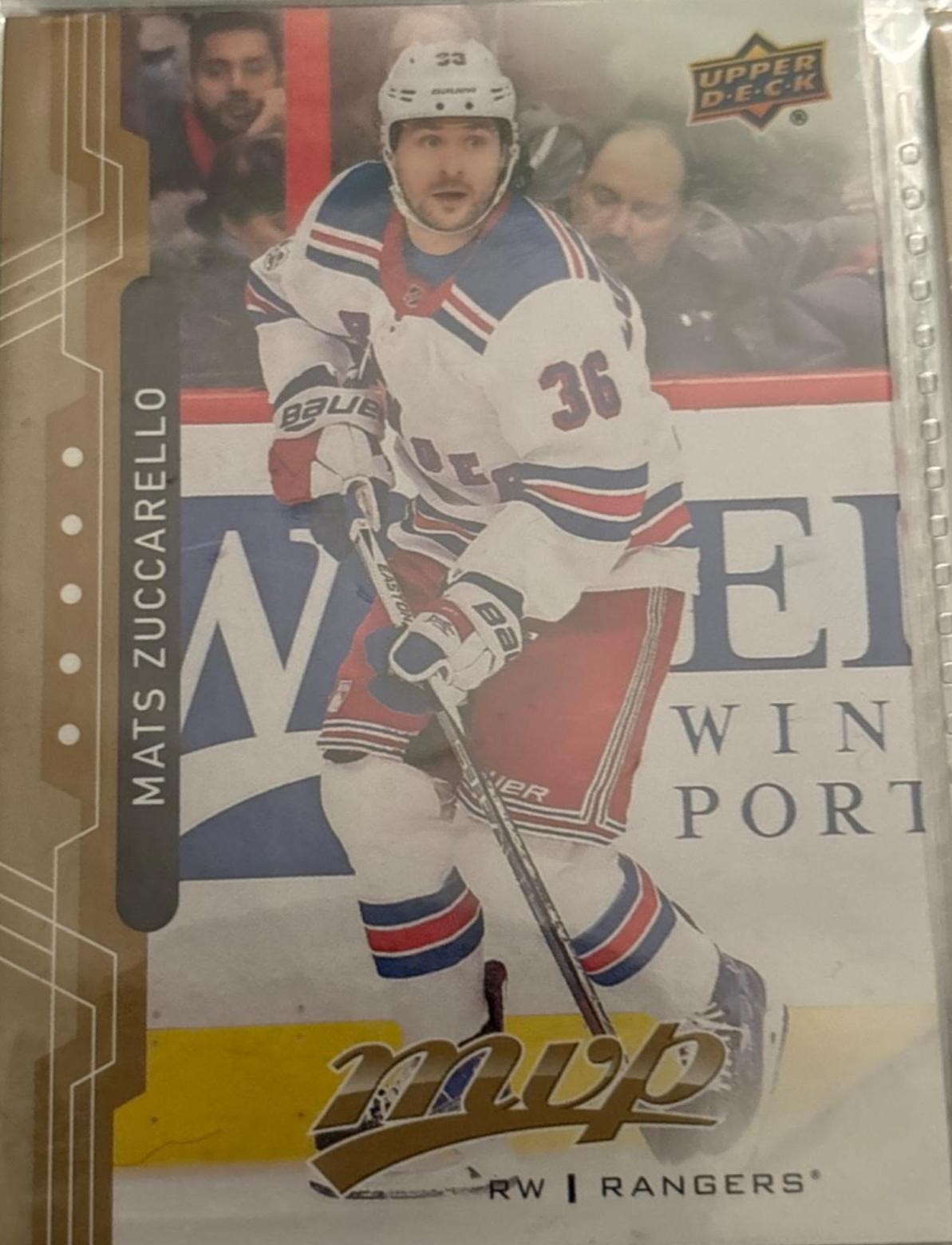 Mats Zuccarello #28 Hockey Cards 2018 Upper Deck MVP