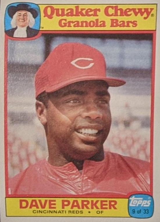 Dave Parker #9 Baseball Cards 1986 Quaker Oats