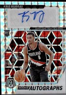 Kris Murray #2 Basketball Cards 2023 Panini Mosaic Rookie Autographs