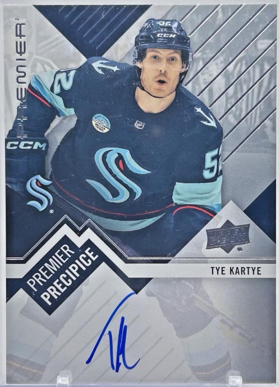 Tye Kartye #PPR-TK Hockey Cards 2023 Upper Deck Premier Precipice Auto Rookie