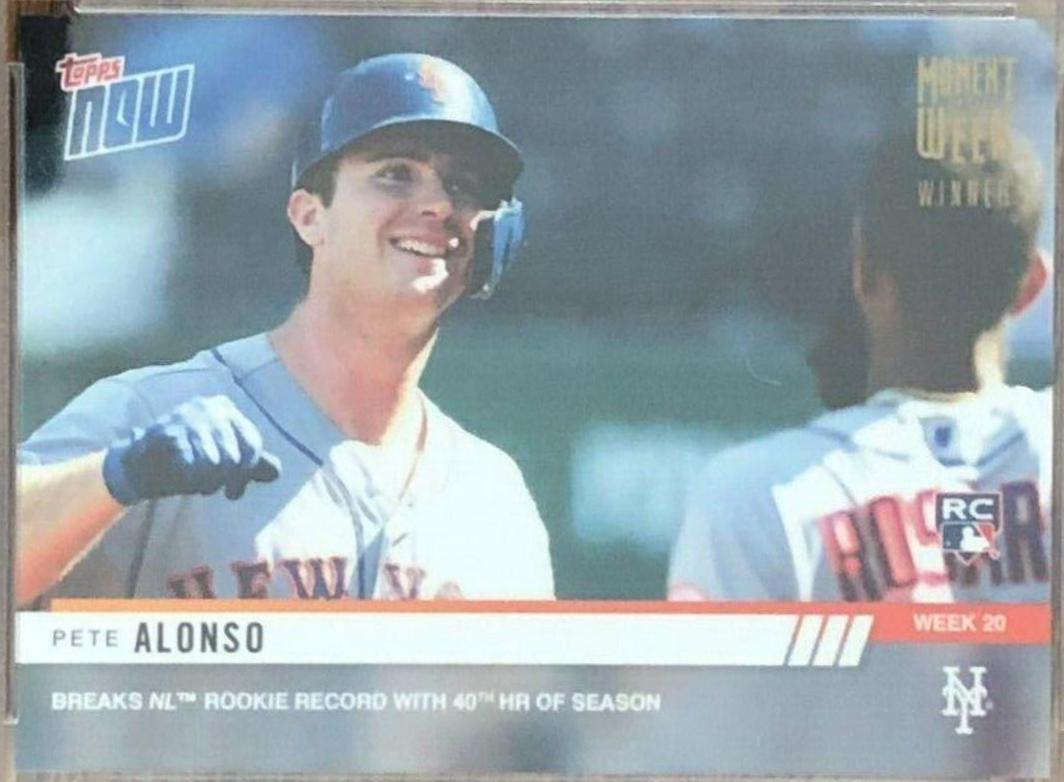 Pete Alonso #MOW-26W 2019 Topps Now Moment Of The Week Baseball