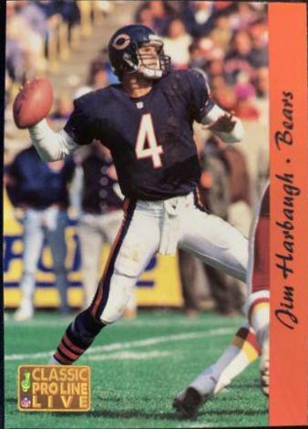 Jim Harbaugh #25 Football Cards 1993 Pro Line Live