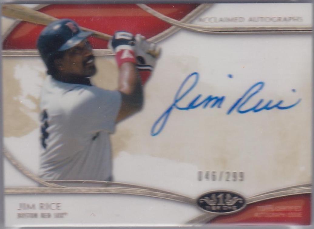 Jim Rice #AA-JR Baseball Cards 2014 Topps Tier One Acclaimed Autographs