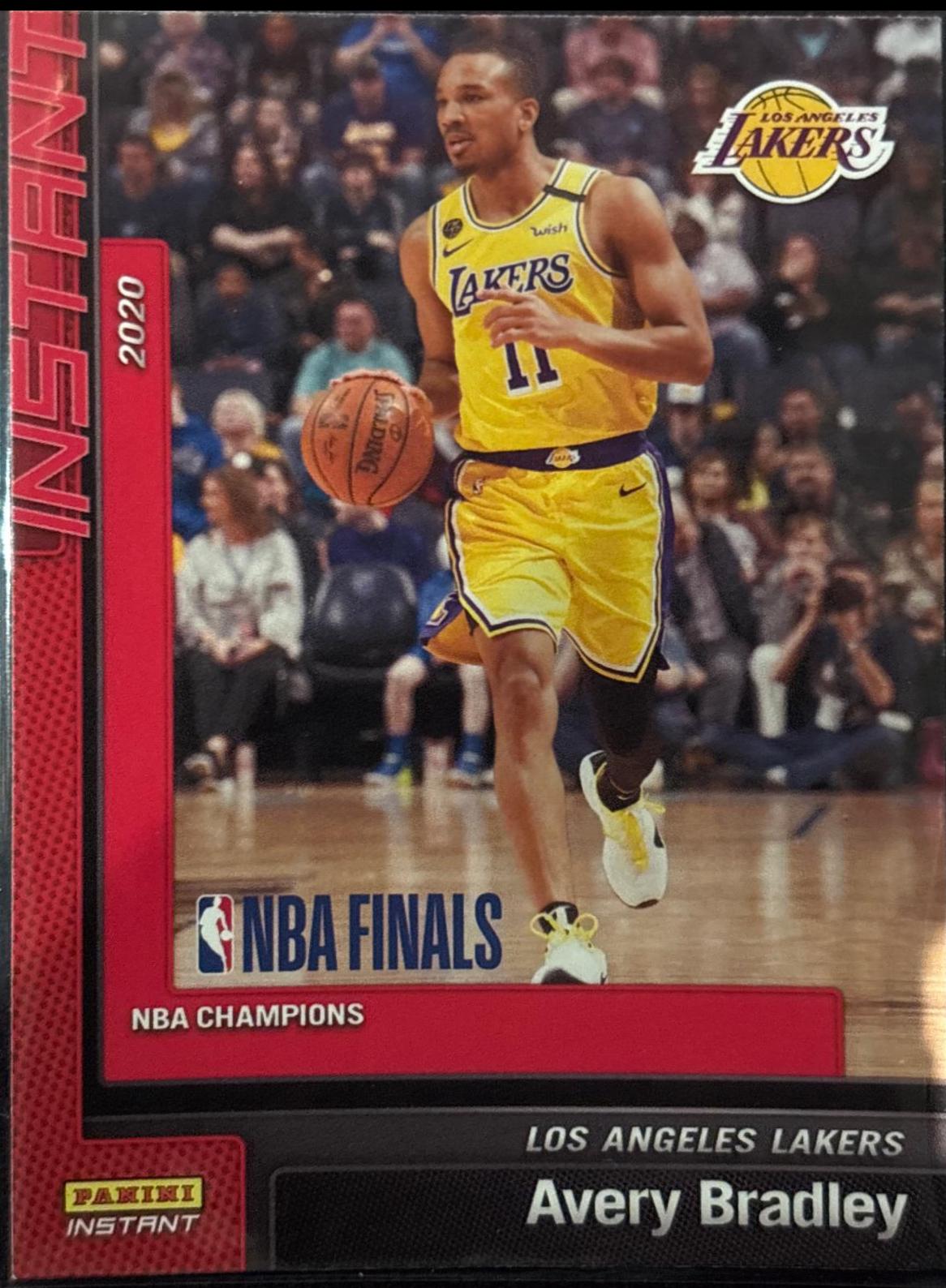 Avery Bradley #3 Basketball Cards 2019 Panini Instant Lakers NBA Champions
