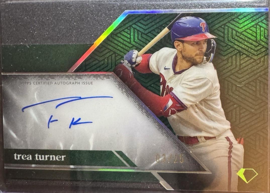 Trea Turner #ACC-BET Baseball Cards 2024 Topps Diamond Icons Autograph Chrome
