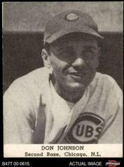 Don Johnson Baseball Cards 1947 Tip Top Bread Prices