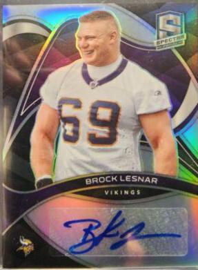 Brock Lesnar #SIG-BLE Football Cards 2022 Panini Spectra Signatures