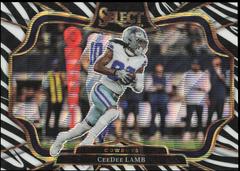 CeeDee Lamb [Zebra Prizm] #498 Prices | 2025 Panini Select