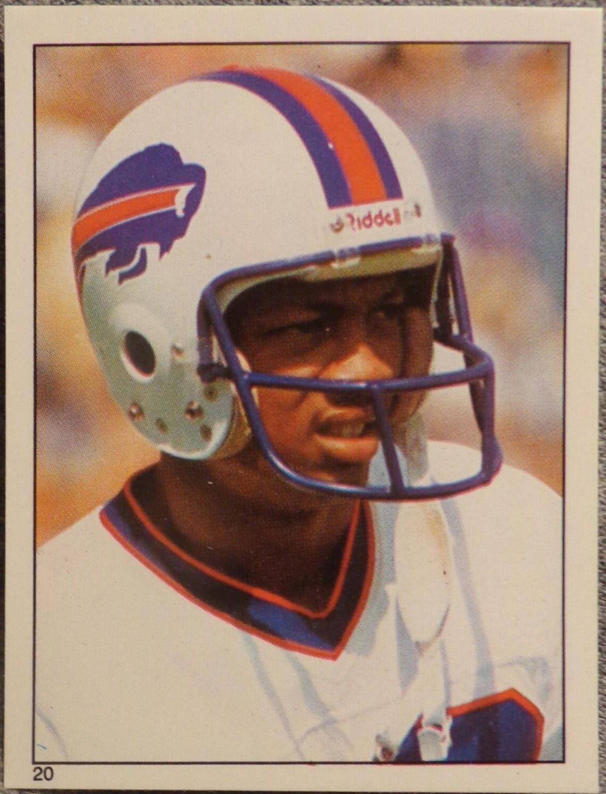 Jerry Butler #20 Football Cards 1981 Topps Stickers