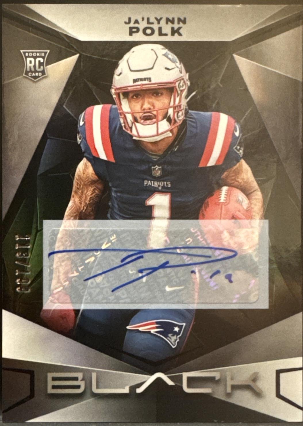 Ja'Lynn Polk #139 Football Cards 2024 Panini Black Rookies Autograph