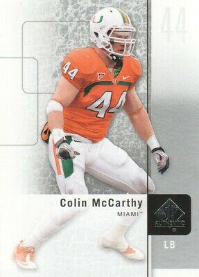 Colin McCarthy #5 Football Cards 2011 SP Authentic