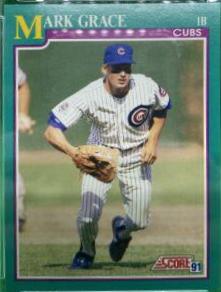 Mark Grace #175 Baseball Cards 1991 Score